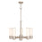 Livex Weston 5 Light Dinette Chandelier, B Nickel/Satin Opal White - 52105-91