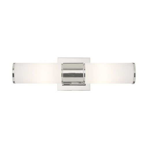 Livex Weston 2 Light ADA 16.5" Sconce/Bath Vanity, P Nickel/Opal - 52122-35