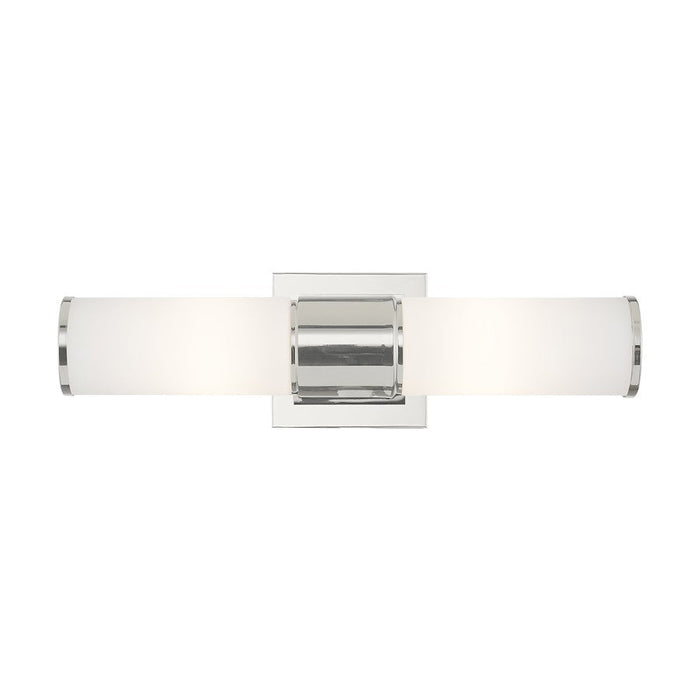 Livex Weston 2 Light ADA 16.5" Sconce/Bath Vanity, P Nickel/Opal - 52122-35