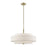 Livex Monroe 5 Light Pendant Chandelier, Brass/Oatmeal/White Fabric - 52138-01