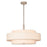 Livex Meridian 5 Light Pendant, Nickel/Oatmeal Color Hardback - 52138-91