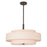 Livex Meridian 5 Light Pendant, English Bronze/Oatmeal Color Hardback - 52138-92