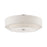 Livex Meridian 5 Light Semi-Flush, Nickel/Oatmeal Fabric/White Fabric