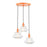 Livex Everett 3 Lt Pendant Chandelier, Orange/Clear Art - 52833-77