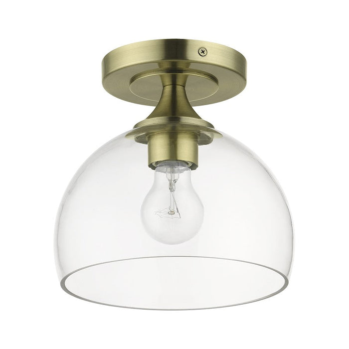 Livex Glendon 1 Light Semi-Flush Mount