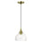 Livex Glendon 1 Lt Pendant, Brass/Polished Brass/Clear - 53641-01