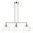 Livex Glendon 3 Light Linear Chandelier, Nickel/Clear - 53643-91