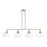 Livex Glendon 4 Lt Large Linear Chandelier, Nickel/Clear - 53644-91