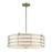 Livex Blanchard 5 Light Pendant Chandelier, Brass/Oatmeal - 55115-01