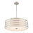 Livex Blanchard 5 Light Pendant Chandelier, Nickel/Oatmeal