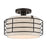 Livex Blanchard 1 Lt Medium Semi-Flush Mount, English Bronze/Oatmeal - 55117-92