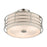 Livex Blanchard 3 Light Large Semi-Flush Mount, Nickel/Oatmeal