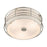 Livex Blanchard 3 Light Large Semi-Flush Mount, Nickel/Oatmeal