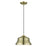 Livex Endicott 1 Light Bell Pendant, Brass/Brass Steel/White - 55902-01