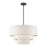 Livex Carrington 4 Lt Pendant Chandelier, Bronze/White Fabric Inside - 55914-07