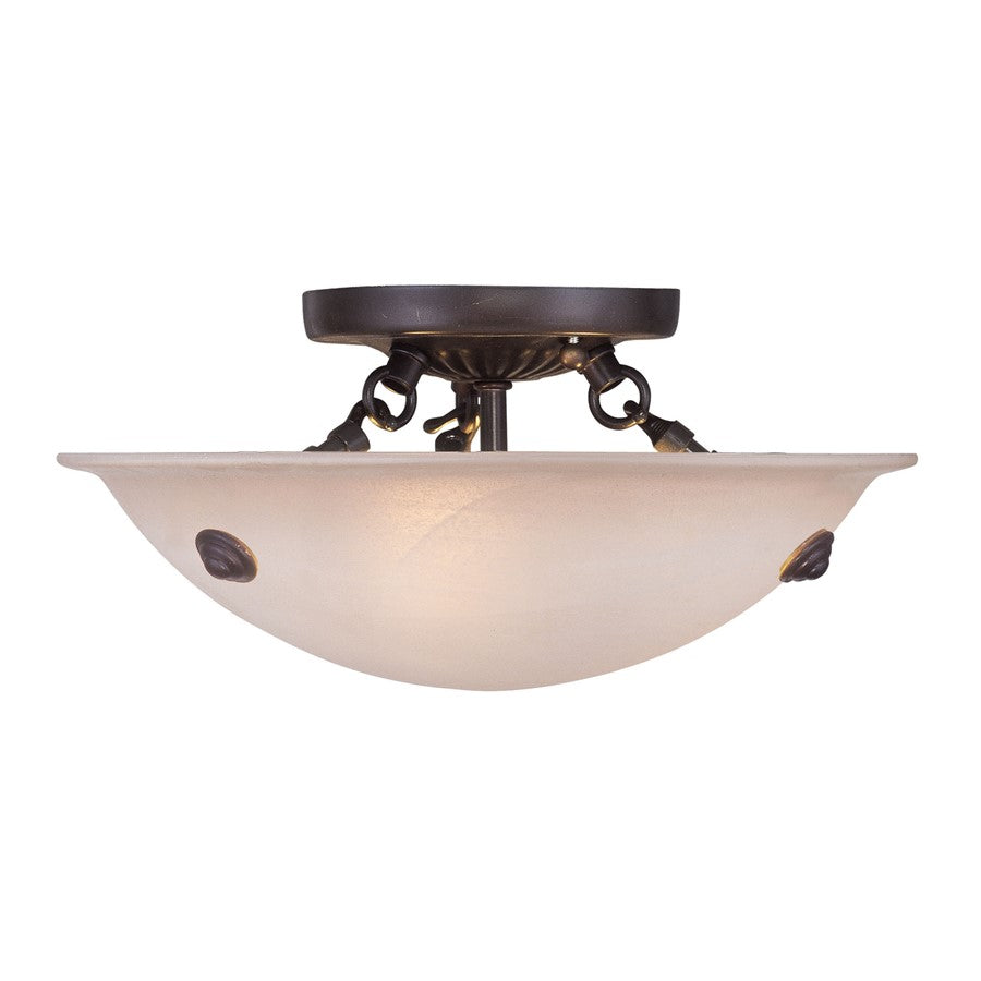 Livex Lighting Oasis 3 Light Ceiling Mount, Bronze