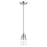 Livex Bennington 1 Light Mini Pendant, Nickel/Clear - 56451-91