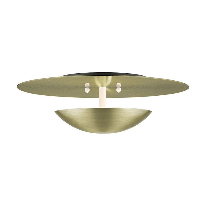 Livex Ventura 2 Light Large Semi-Flush/Wall Sconce, Brass - 56570-01