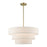 Livex Chandler 4 Light Pendant Chandelier, Brass/Oatmeal/White - 56724-01