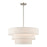 Livex Chandler 4 Light Pendant Chandelier, Nickel/Oatmeal/White - 56724-91