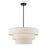 Livex Chandler 4 Lt Pendant Chandelier, English Bronze/Oatmeal/White - 56724-92