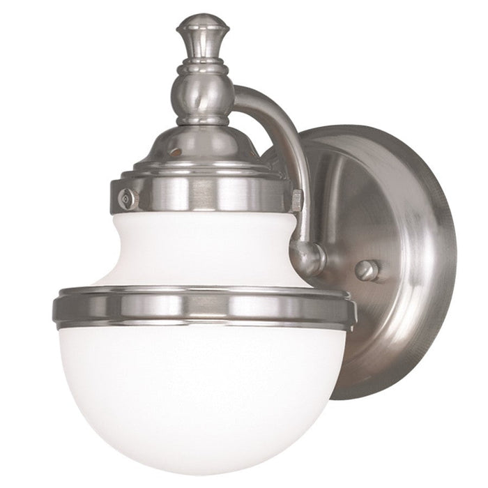 Livex Lighting Oldwick Bath Light/Wall Sconce, Brushed Nickel