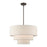 Livex Gladstone 4 Light Pendant Chandelier, Bronze/White Fabric - 57484-92