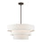 Livex Warrenville 4 Lt Pendant Chandelier, Bronze/White Fabric Inside - 58134-07