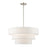 Livex Warrenville 4 Lt Pendant Chandelier, Nickel/White Fabric Inside - 58134-91