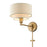 Livex Bellingham 1 Light Swing Arm Wall Lamp, Gold Leaf/Parchment