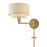 Livex Bellingham 1 Light Swing Arm Wall Lamp, Gold Leaf/Parchment