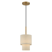 Livex Bellingham 1 Light Mini Pendant, Gold Leaf/Parchment - 58891-48