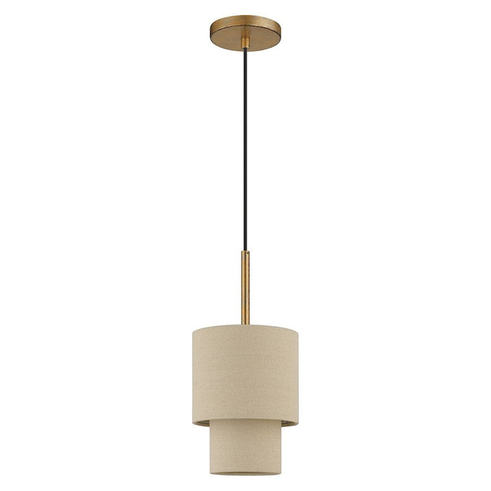 Livex Bellingham 1 Light Mini Pendant, Gold Leaf/Parchment