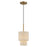 Livex Bellingham 1 Light Mini Pendant, Gold Leaf/Parchment