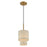 Livex Bellingham 1 Light Mini Pendant, Gold Leaf/Parchment