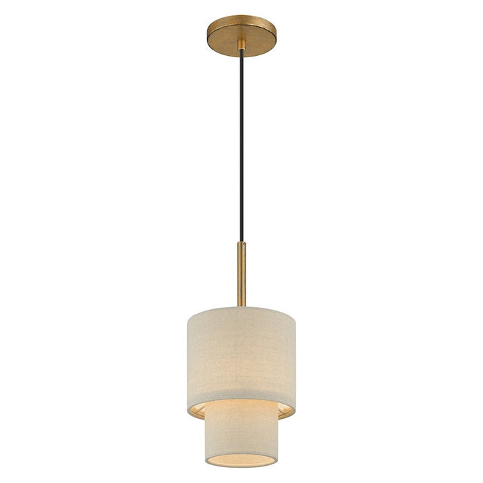 Livex Bellingham 1 Light Mini Pendant, Gold Leaf/Parchment