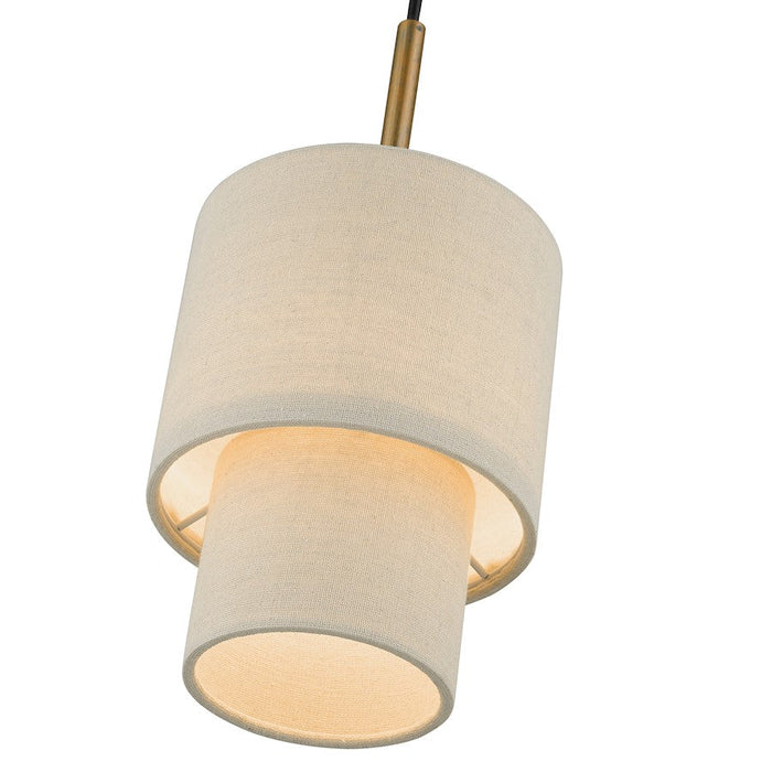 Livex Bellingham 1 Light Mini Pendant, Gold Leaf/Parchment