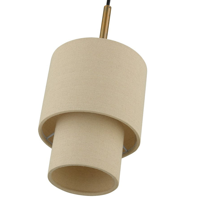 Livex Bellingham 1 Light Mini Pendant, Gold Leaf/Parchment