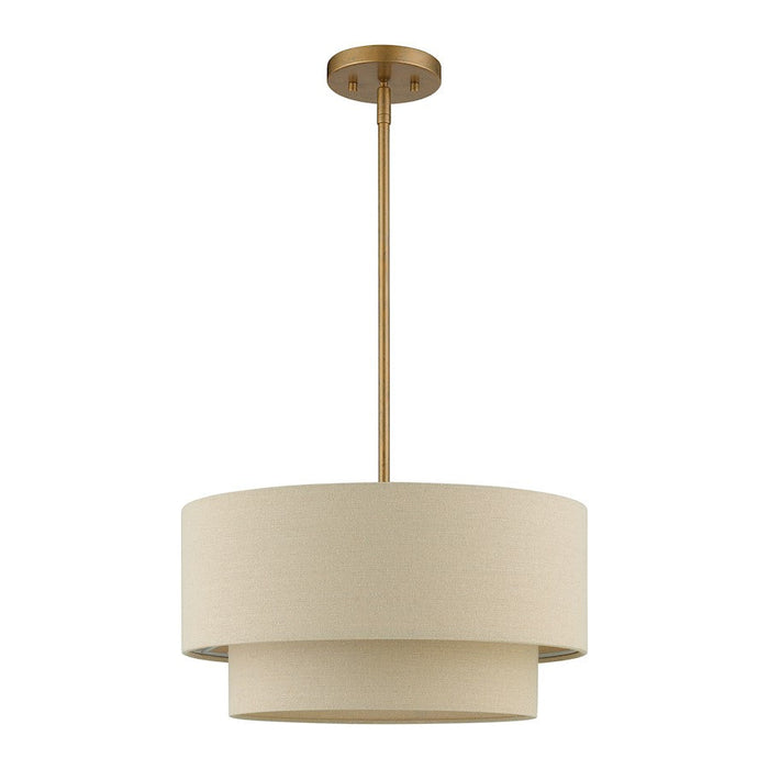 Livex Bellingham Pendant Chandelier, Gold Leaf/Parchment