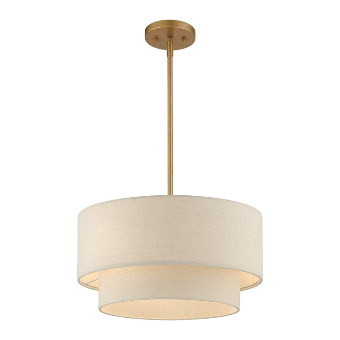 Livex Bellingham Pendant Chandelier, Gold Leaf/Parchment