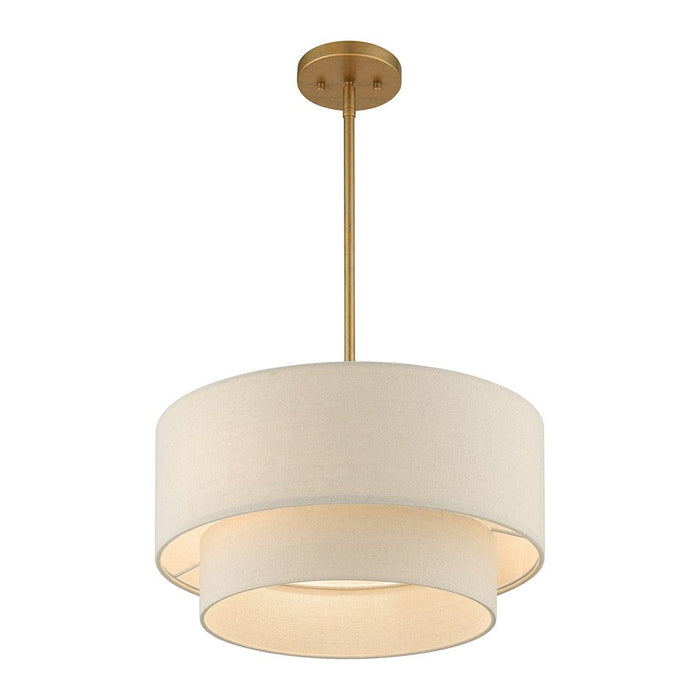 Livex Bellingham Pendant Chandelier, Gold Leaf/Parchment