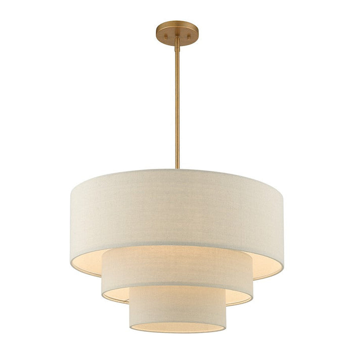 Livex Bellingham Pendant Chandelier, Gold Leaf/Parchment