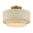 Livex Bellingham 1 Light Medium Semi-Flush Mount, Gold Leaf/Parchment