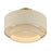 Livex Bellingham 1 Light Medium Semi-Flush Mount, Gold Leaf/Parchment