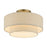 Livex Bellingham 3 Light Semi-Flush Mount, Gold Leaf/Parchment