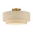 Livex Bellingham 3 Light Large 18" Semi-Flush, Gold Leaf/Parchment - 58898-48