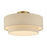 Livex Bellingham 3 Light Semi-Flush Mount, Gold Leaf/Parchment