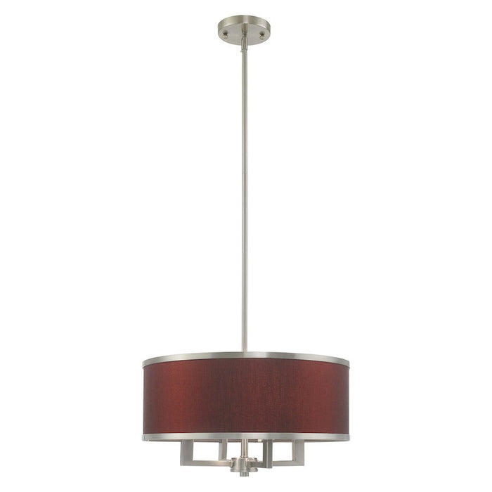 Livex Lighting Park Ridge Pendant Chandelier, Nickel