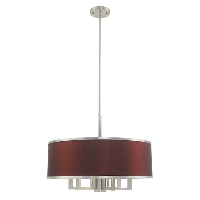 Livex Lighting Park Ridge Pendant Chandelier, Nickel