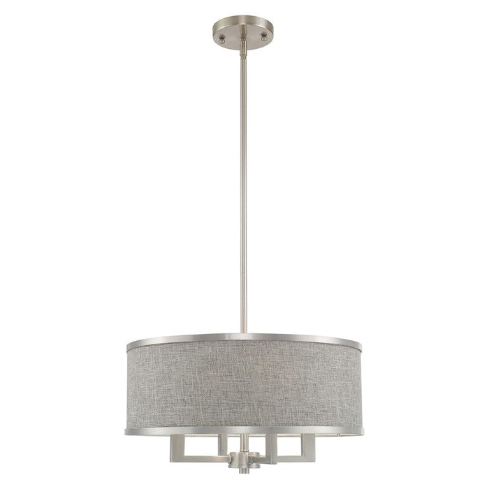 Livex Lighting Park Ridge Pendant Chandelier, Nickel